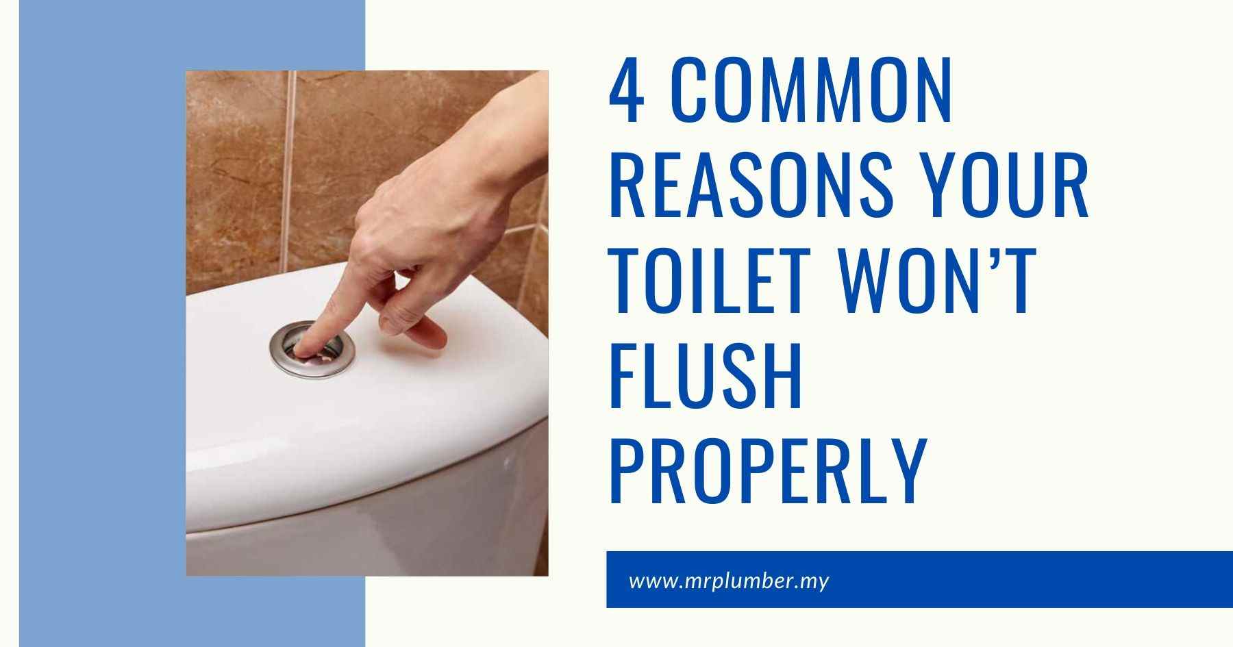 4 Reasons Your Toilet Won t Flush Properly MrPlumber